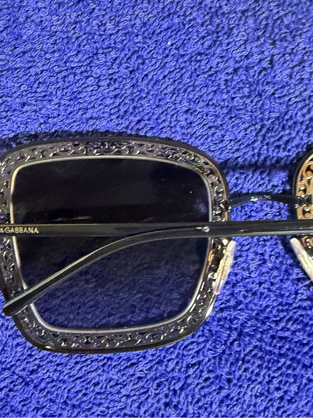 Dolce & Gabbana Gold-Tone Square Sunglasses with Brown Lenses
